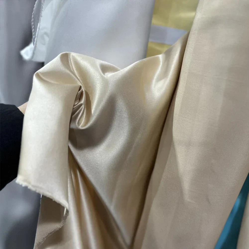 Smooth glossy satin fabric for bridal gowns - Weave Source