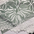 Leaf Double-Scallop Straight-Edge Stretch Lace Trim 18 cm — fabric photo 4