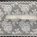 Double-Scallop Straight-Edge Stretch Nylon-Spandex Lace Trim 20.5 cm