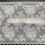 Double-Scallop Straight-Edge Stretch Nylon-Spandex Lace Trim 20.5 cm