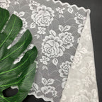 Double-Scallop Straight-Edge Stretch Nylon-Spandex Lace Trim 20.5 cm — fabric photo 2