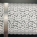 Five-Petal Floral Double-Scallop Straight-Edge Stretch Lace Trim 18 cm — fabric photo 2