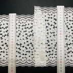 Five-Petal Floral Double-Scallop Straight-Edge Stretch Lace Trim 18 cm — fabric photo 4