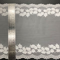 Leaf Double-Scallop Stretch Lace Trim 22 cm