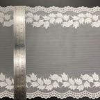 Leaf Double-Scallop Stretch Lace Trim 22 cm