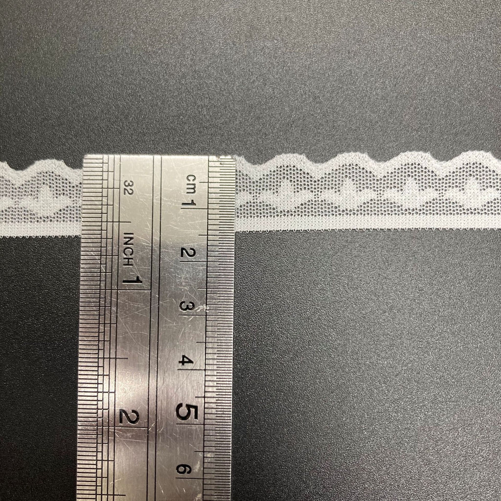 Ruffled Knitted Stretch Lace Trim 1.5 cm
