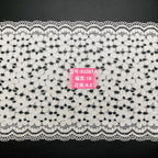 Five-Petal Floral Double-Scallop Straight-Edge Stretch Lace Trim 18 cm
