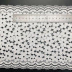 Five-Petal Floral Double-Scallop Straight-Edge Stretch Lace Trim 18 cm — fabric photo 3