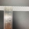 Single-Scallop Narrow Stretch Nylon-Spandex Lace Trim 1.5 cm