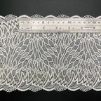 Leaf Two-Tone Stretch Lace Trim 15 cm — fabric photo 2