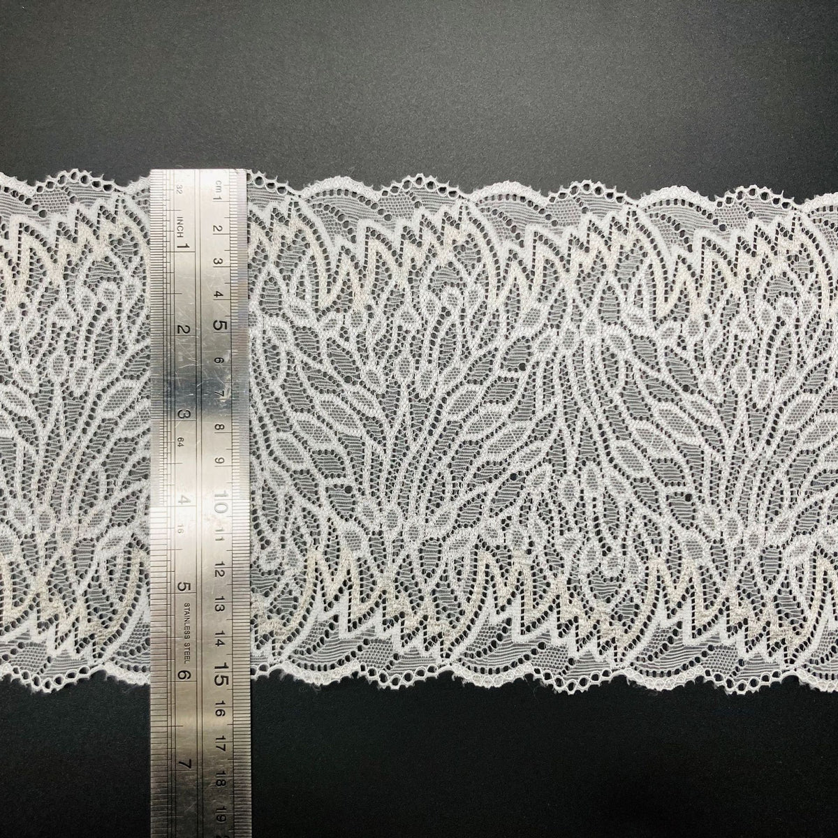 Leaf Two-Tone Stretch Lace Trim 15 cm