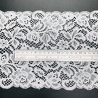 Leaf Double-Scallop Stretch Nylon-Spandex Lace Trim — fabric photo 3