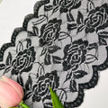 Rose Floral Stretch Lace Trim 15 cm