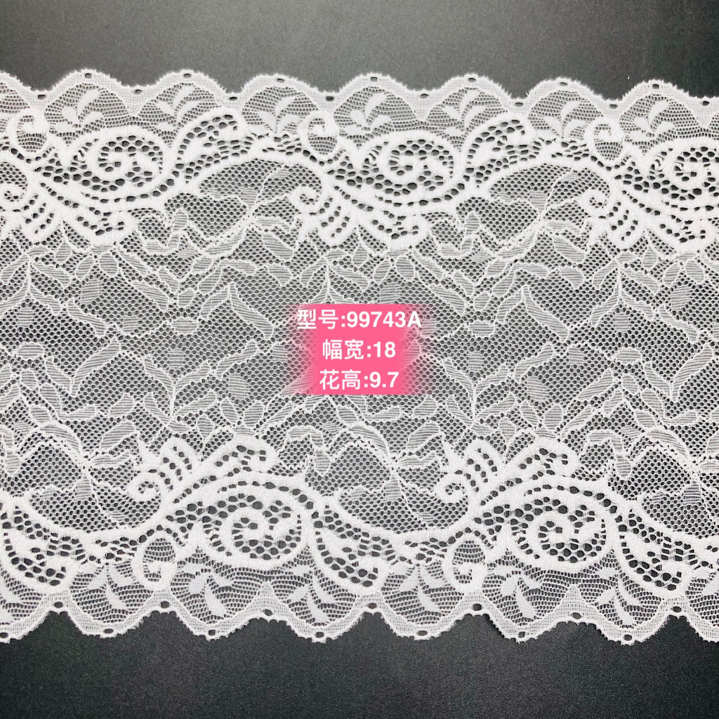 Leaf Stretch Nylon-Spandex Lace Trim