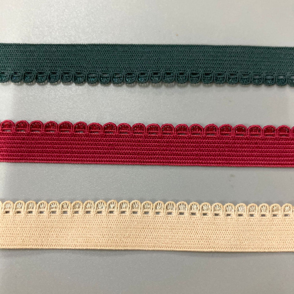 Knitted Stretch Nylon Lace Trim 1 cm — fabric photo 2