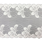 Large Floral Stretch Lace Trim 24 cm — fabric photo 4