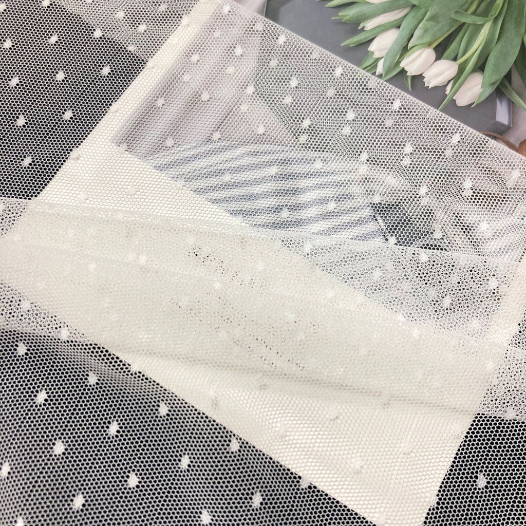 Star-Dot Stretch Lace Fabric 150 cm — fabric photo 3