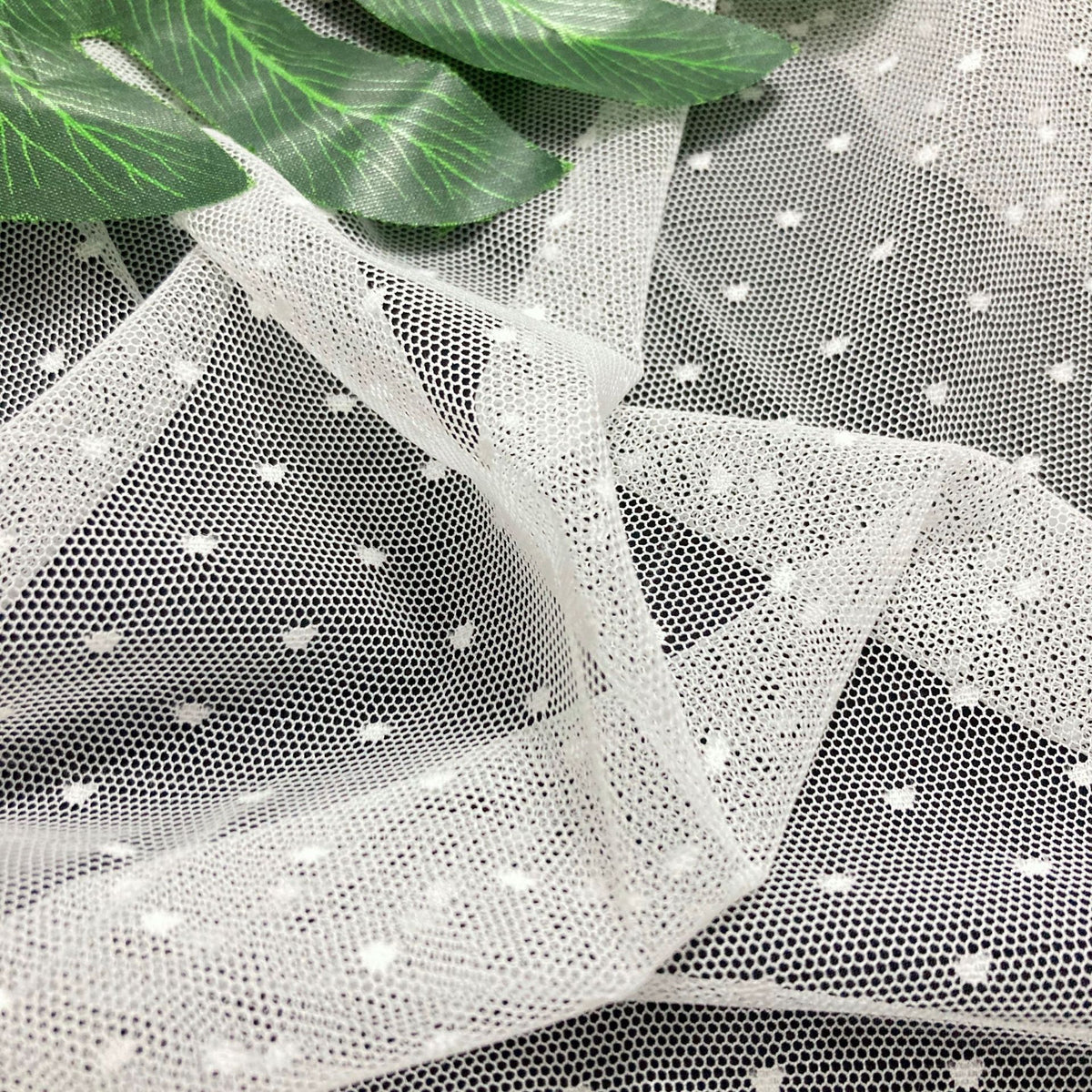 Star-Dot Stretch Lace Fabric 150 cm