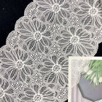 Large Floral Stretch Lace Trim 20 cm