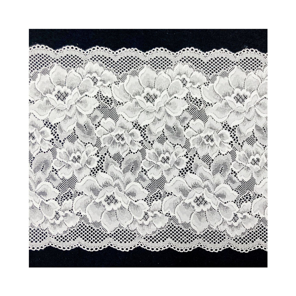 Leaf Stretch Nylon Lace Trim 23 cm — fabric photo 3