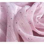 Diamond Ice Flower Pleated Satin Chiffon - Starry for Evening Gown