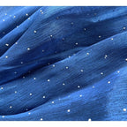 Diamond Ice Flower Pleated Satin Chiffon - Starry for Evening Gown