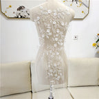 New summer beaded lace sequin fabric flowers leaves forest clothing skirt children's clothing wedding dress fabric diy