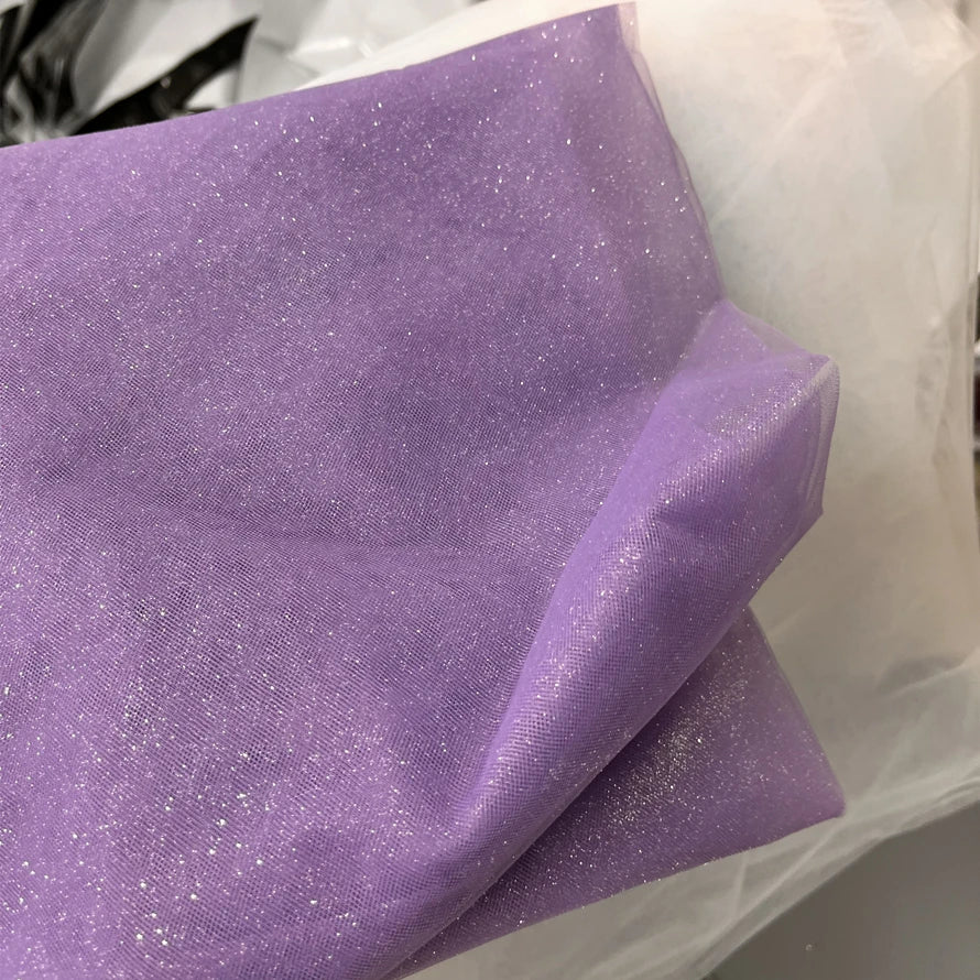 Champagne Glitter Crystal Mesh Tulle - Shiny for Wedding Dress Backdrops