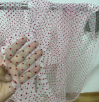 White black flocking wavelet dot encrypted soft mesh dress skirt children's clothing accessories tutu skirt transparent mesh