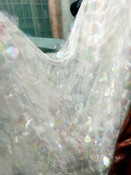 Colorful Fish Scale Sequin Fabric - Luxury for Bridal & Mermaid Wear