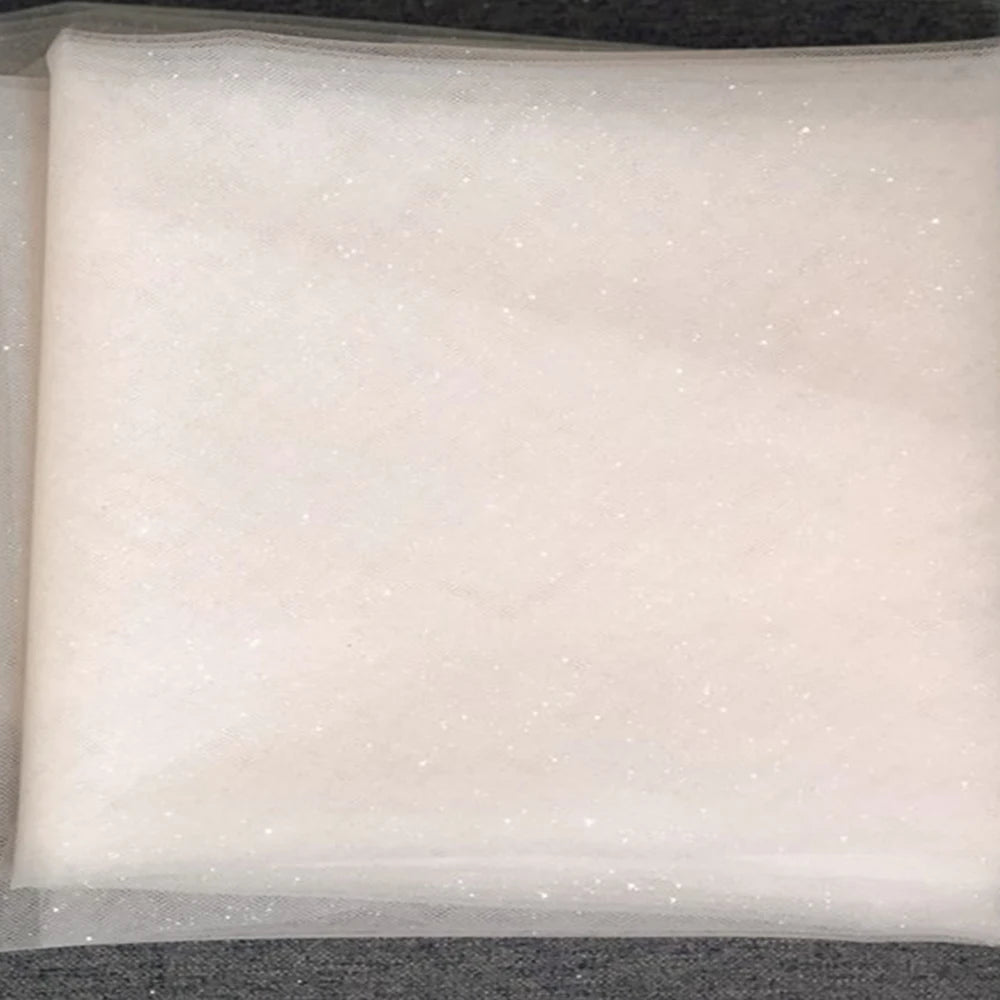 Champagne Glitter Crystal Mesh Tulle - Shiny for Wedding Dress Backdrops