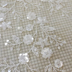 New summer beaded lace sequin fabric flowers leaves forest clothing skirt children's clothing wedding dress fabric diy