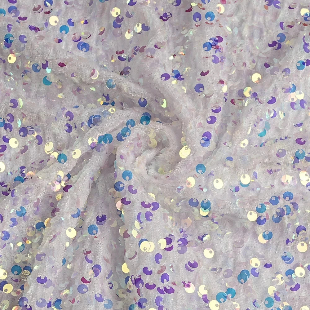 New Velvet Sequin Fabric for Evening Prom Dress Shining Reflective Wedding Decoration Clothes Material Party Special Events