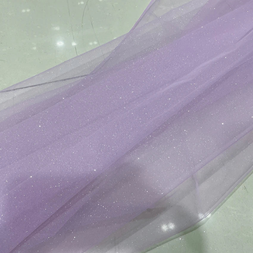 Champagne Glitter Crystal Mesh Tulle - Shiny for Wedding Dress Backdrops