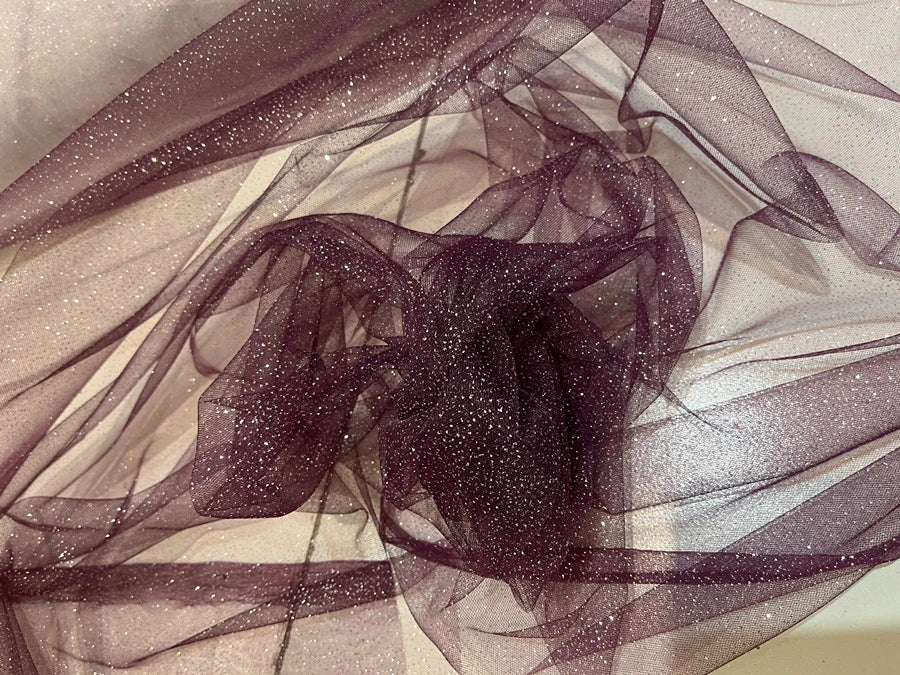 Champagne Glitter Crystal Mesh Tulle - Shiny for Wedding Dress Backdrops