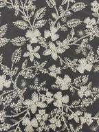 Botanical Foam Bead Sequin Wedding Fabric — fabric photo 3