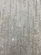Geometric Foam Bead & 3/7mm Sequin Fabric — fabric photo 5