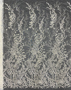 Silver Thread Foam Bead & Sequin Embroidery Fabric — fabric photo 6