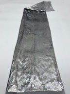 Fine 5 mm Sequin Embroidered Bridal Fabric — fabric photo 6