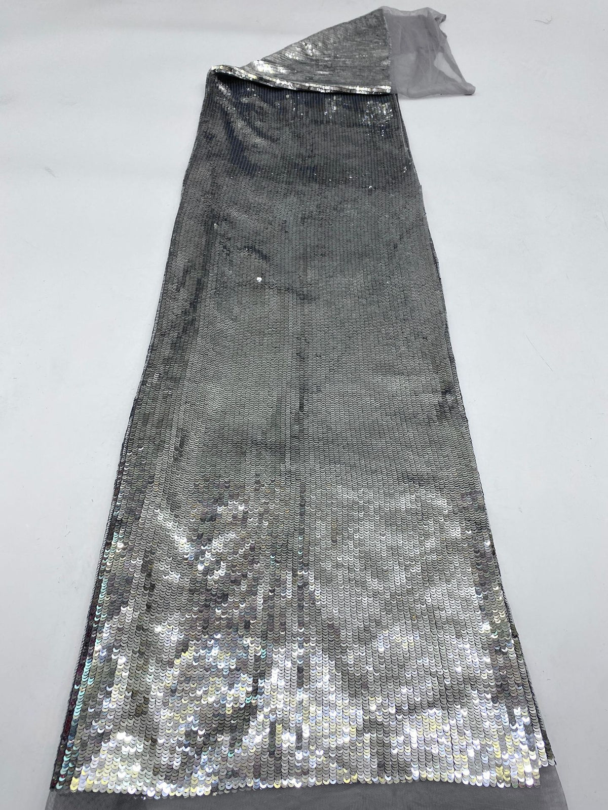 Fine 5 mm Sequin Embroidered Bridal Fabric — fabric photo 6