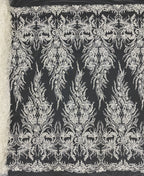 Symmetrical Floral Bead & Sequin Fabric