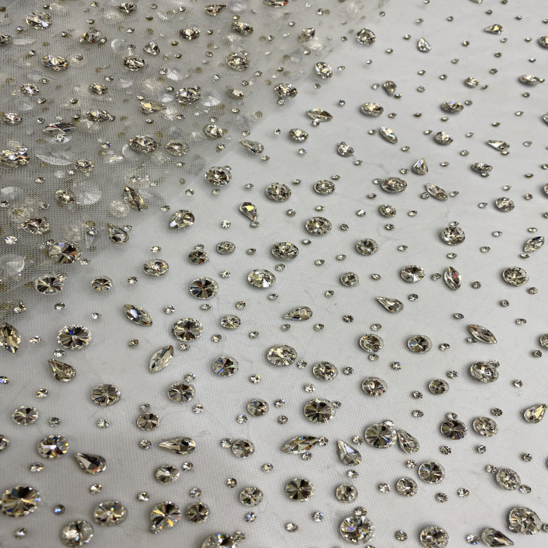 Gradient Irregular Hot-Fix Rhinestone Fabric — fabric photo 5