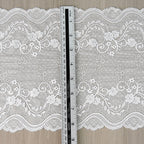 Leaf Picot-Edge Stretch Lace Trim 22 cm