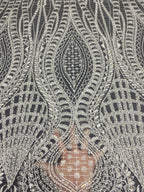 Foam Bead & 3/5mm Sequin Embroidery Fabric — fabric photo 3