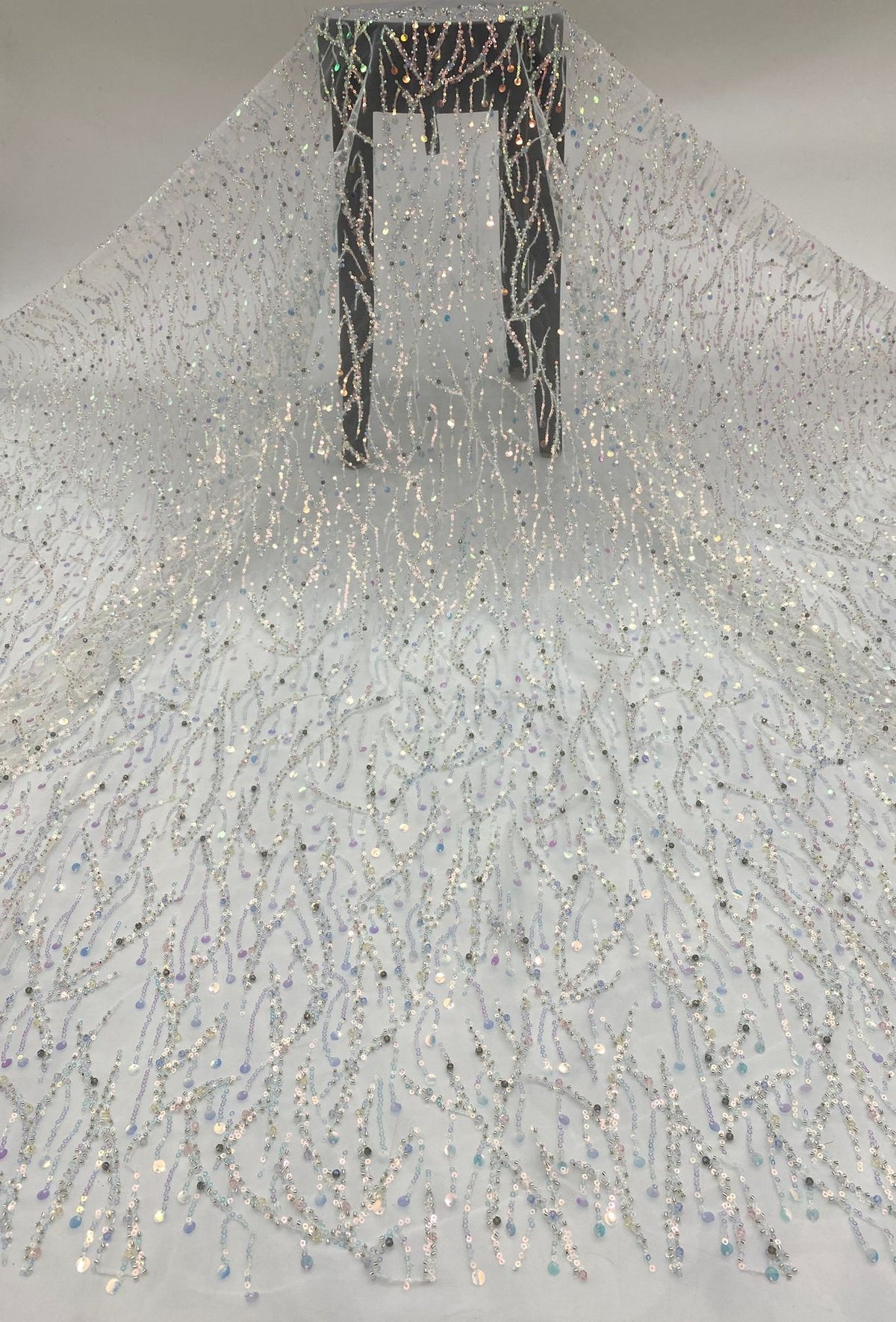 Sequin Embroidered Bridal Fabric – Design 23039