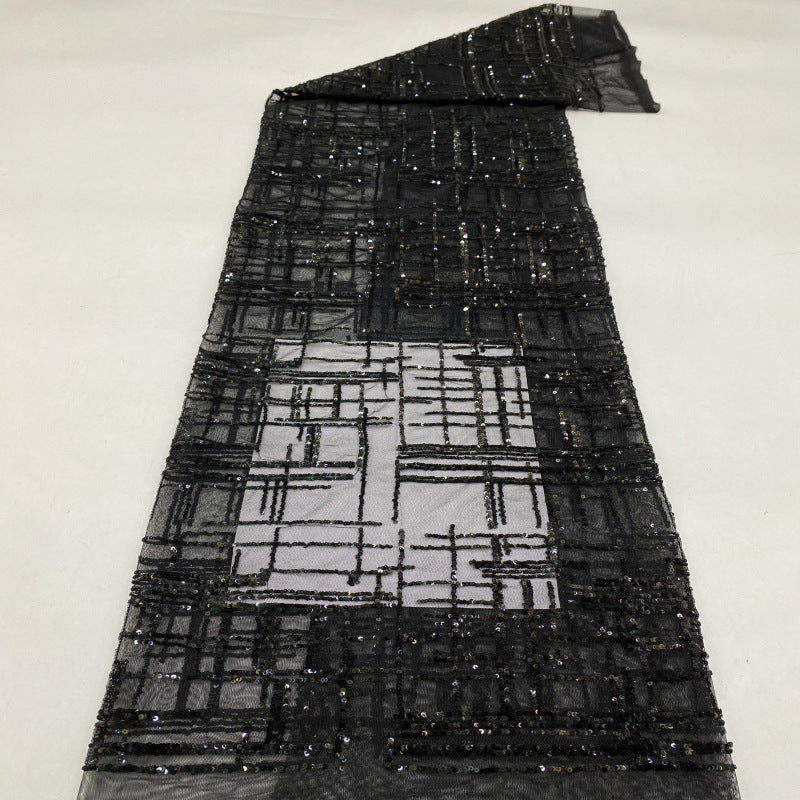 Grid Base 3mm Laminated Sequin Fabric — fabric photo 4