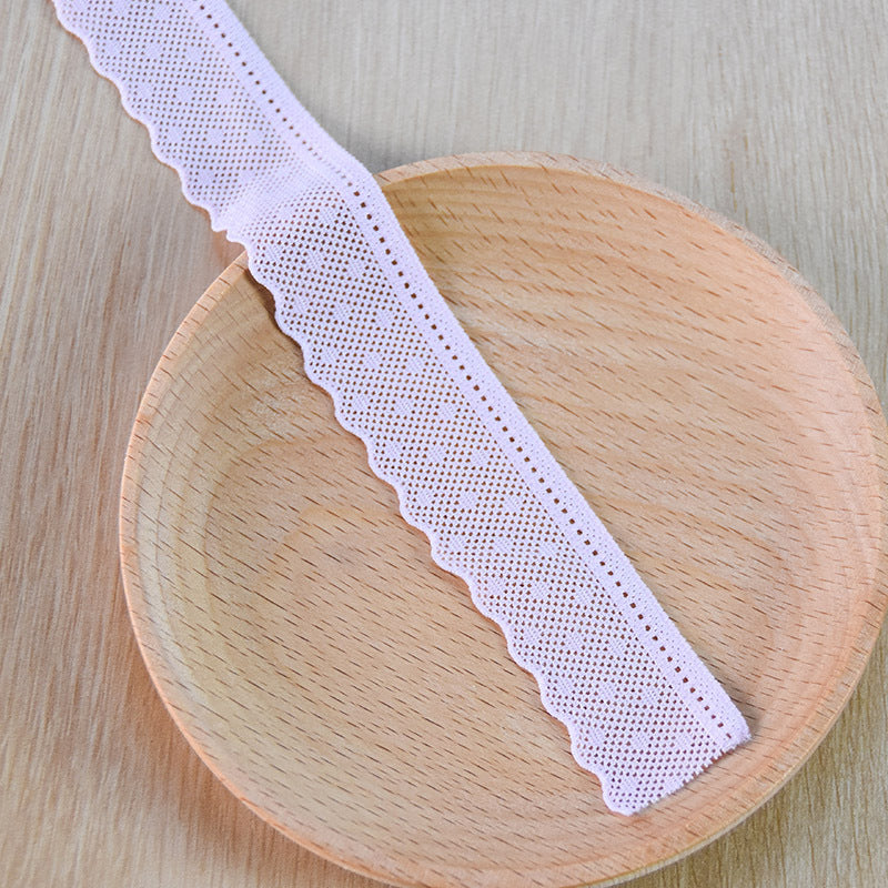 Single-Scallop Picot-Edge Stretch Nylon Lace Trim 2.5 cm — fabric photo 3