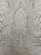 Sequin & Bubble-Bead Embroidered Bridal Fabric – Design 39935 — fabric photo 5