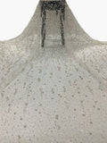 Heavy 3/7 mm Sequin & Triple-Bead Embroidered Bridal Fabric – Design 12735 — fabric photo 5