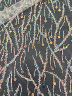 Sequin Embroidered Bridal Fabric – Design 23039 — fabric photo 5
